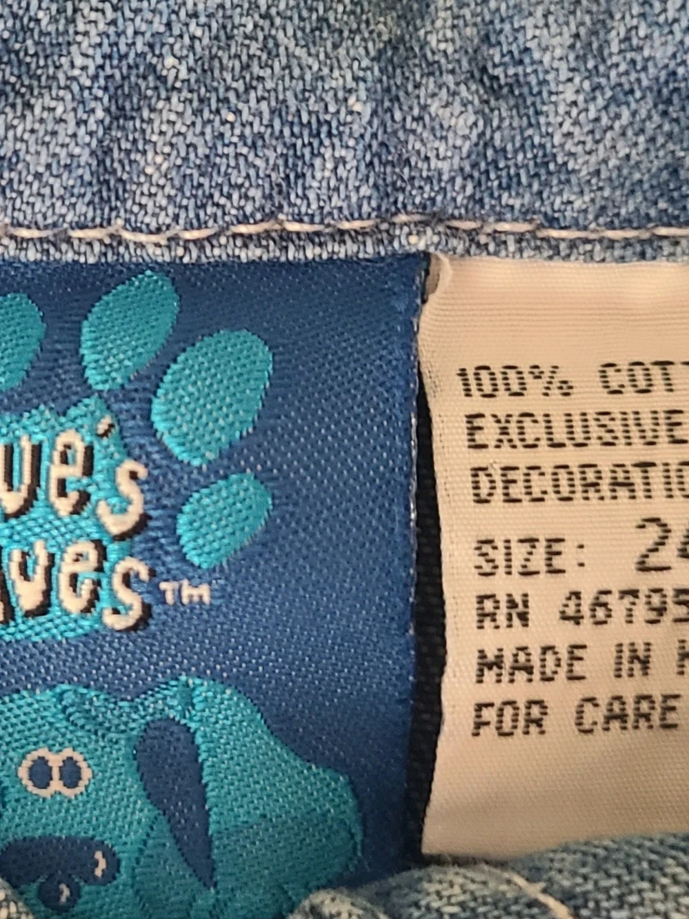 Children's Denim Dress with Blues Clues Embroidery -